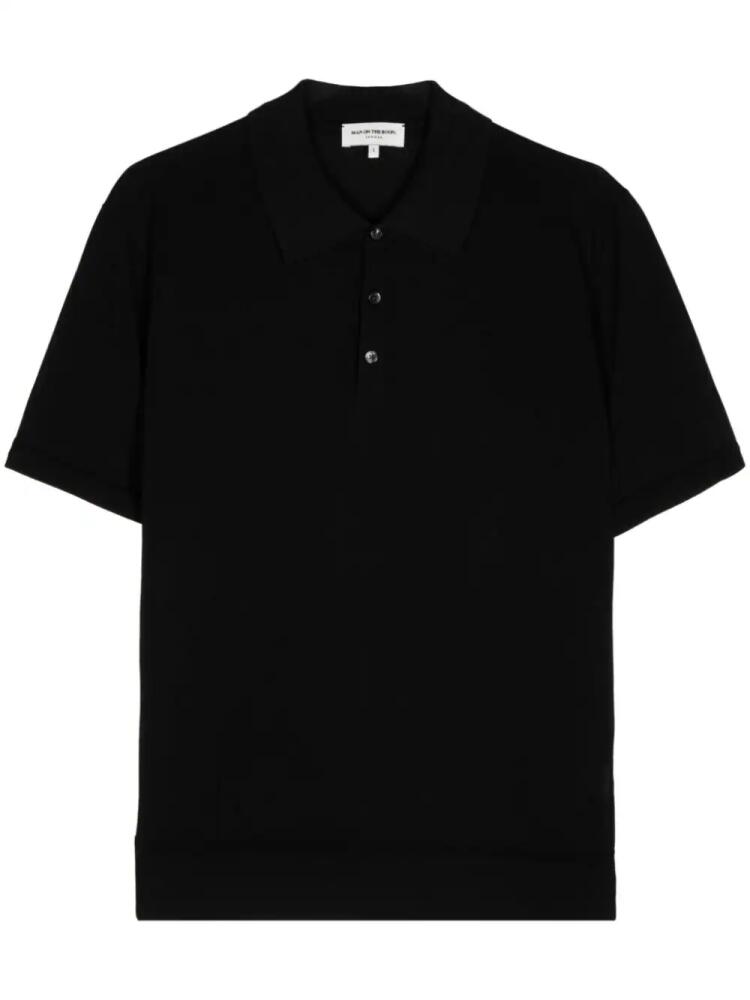 Man On The Boon. short-sleeve polo shirt - Black Cover