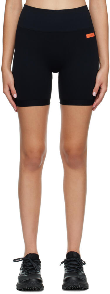 VAARA Black Knit Biker Shorts Cover