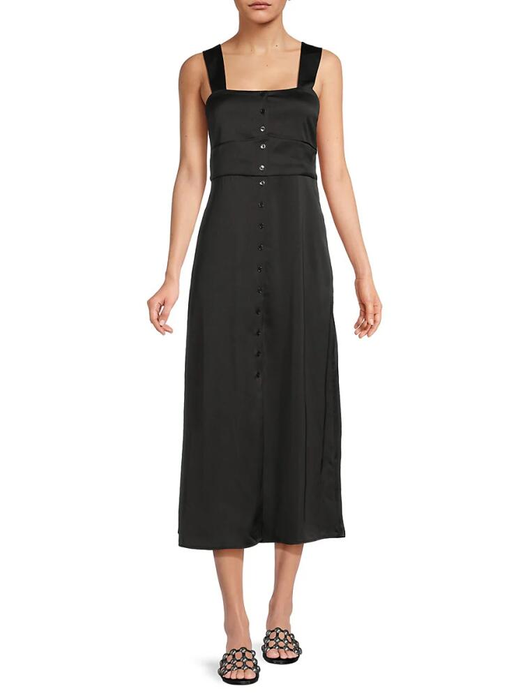 The Kooples Women's Squareneck Midi Shirtdress - Black Cover