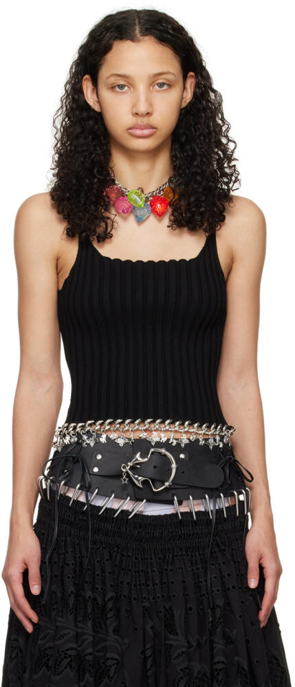 Chopova Lowena Black Daffy Chain Tank Top Cover