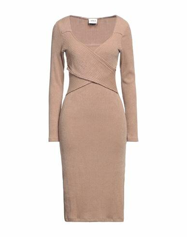 Berna Woman Midi dress Camel Viscose, Polyamide, Polyester Cover