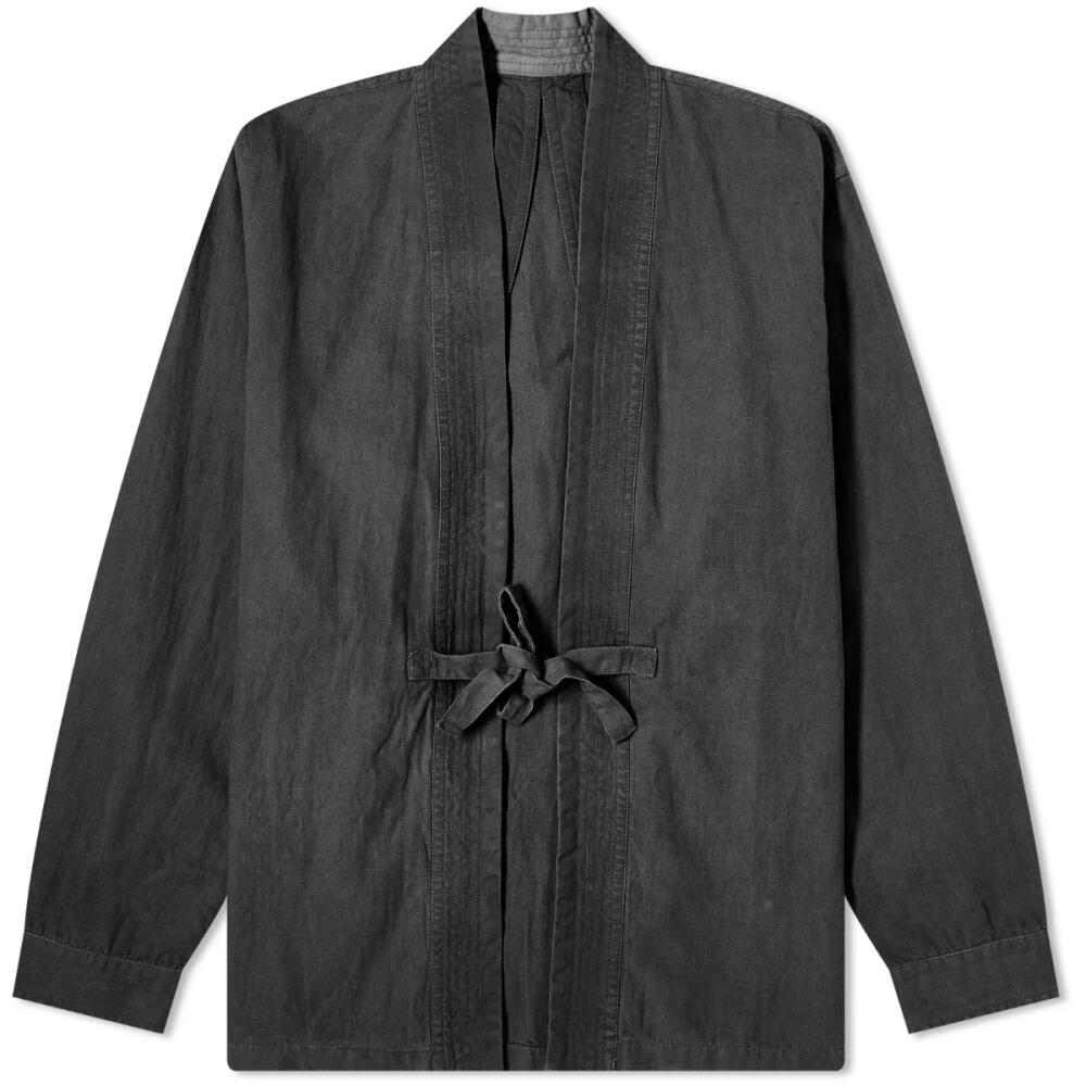 Maharishi Men's Hemp Embroded Hanten Shirt in Black Cover