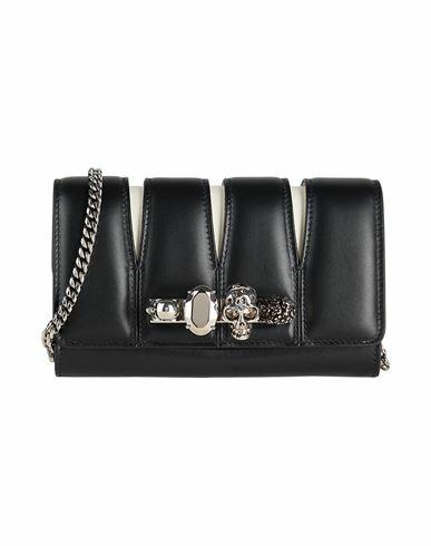 Alexander Mcqueen Woman Cross-body bag Black Calfskin, Lambskin Cover