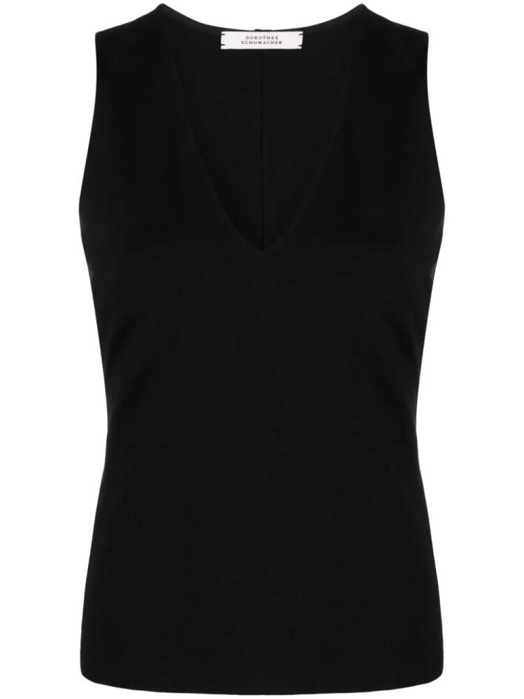 Dorothee Schumacher V-neck sleeveless tank top - Black Cover