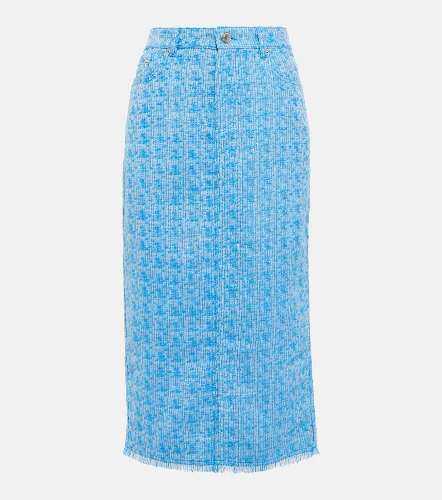 Staud Guinevere tweed midi skirt Cover