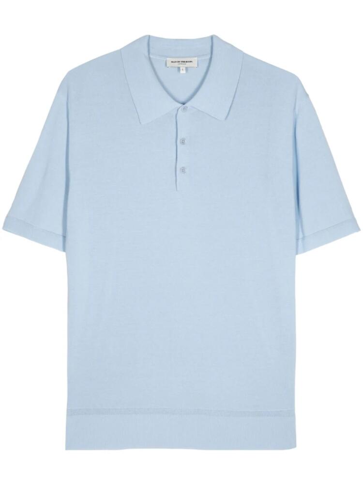 Man On The Boon. short-sleeve polo shirt - Blue Cover