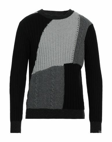 Officina 36 Man Sweater Black Wool, Polyamide Cover