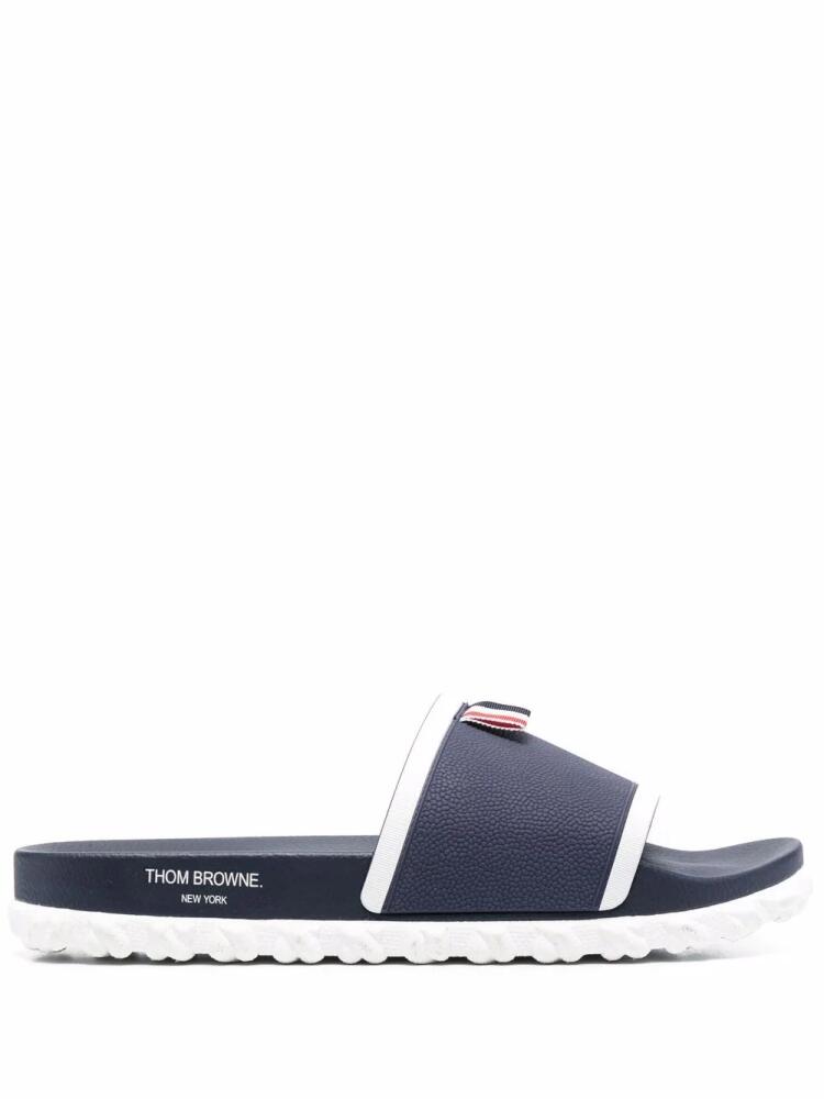 Thom Browne cable-sole slides - Blue Cover