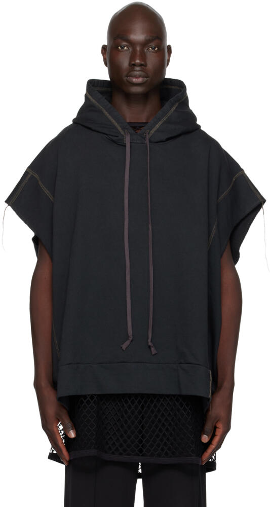 NICOLAS ANDREAS TARALIS Black Loose Thread Hoodie Cover