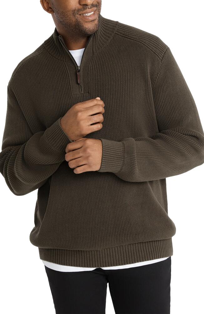 Johnny Bigg Patrick Quarter Zip Sweater in Khaki Cover