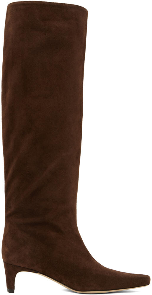 Staud Brown Wally Suede Tall Boots Cover