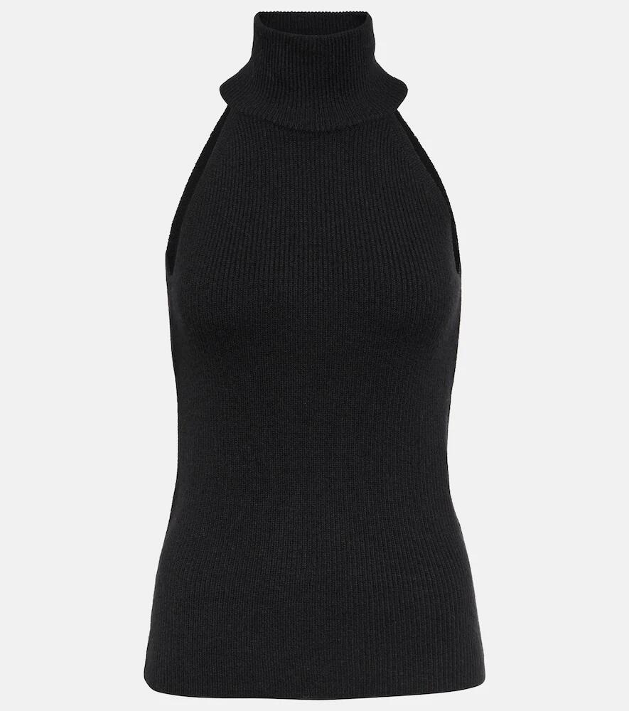 Lisa Yang Freya turtleneck cashmere tank top Cover