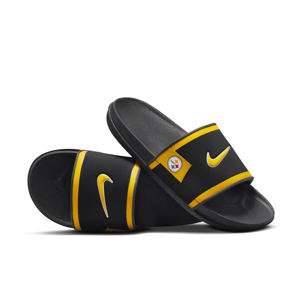 Nike Men's Offcourt (Pittsburgh Steelers) Offcourt Slides in Black Cover