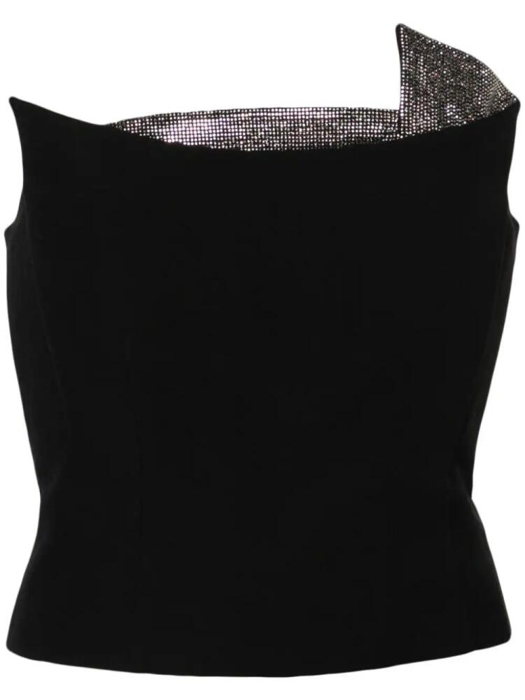 Roland Mouret rhinestone-embellished strapless top - Black Cover