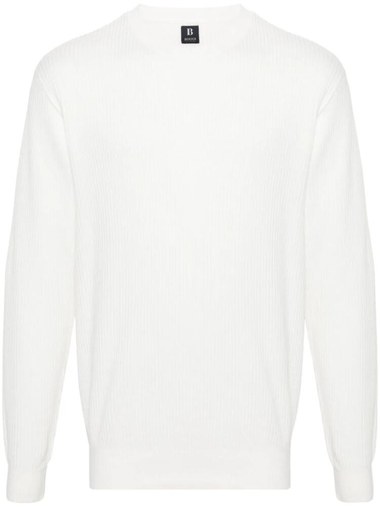 Boggi Milano ribbed-knit cotton jumper - White Cover