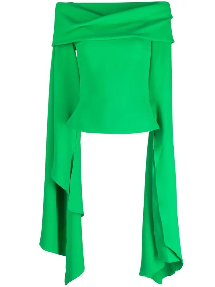 Solace London Stella off-shoulder blouse - Green Cover