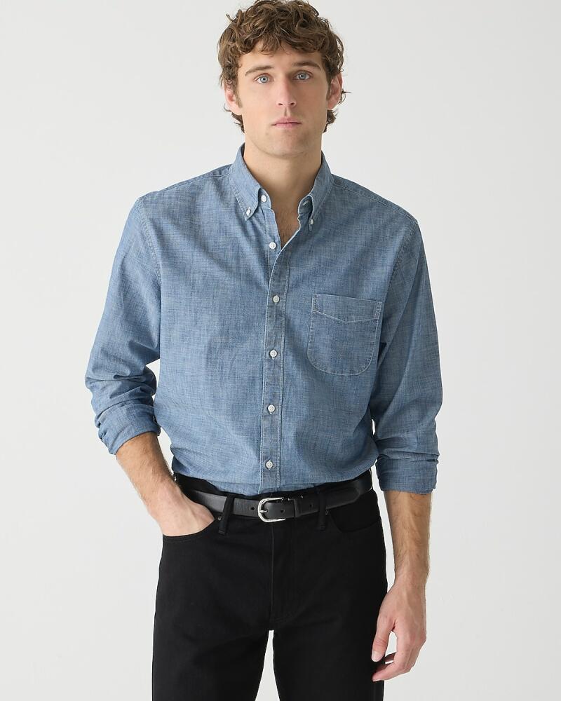 J.Crew Tall organic cotton chambray shirt in one-year wash Cover