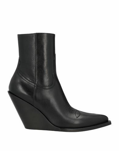 Celine Woman Ankle boots Black Leather Cover