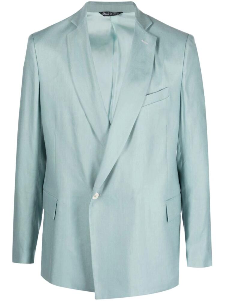 Costumein off-centre single-button blazer - Blue Cover