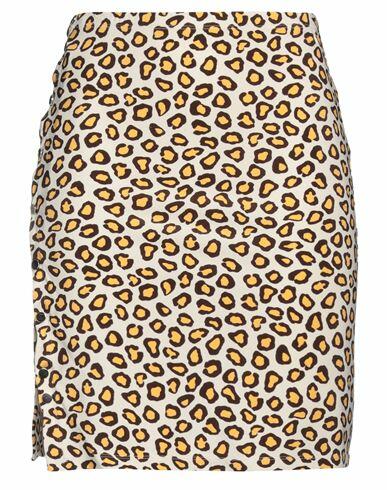 Rabanne Woman Mini skirt Cream Viscose, Elastane Cover