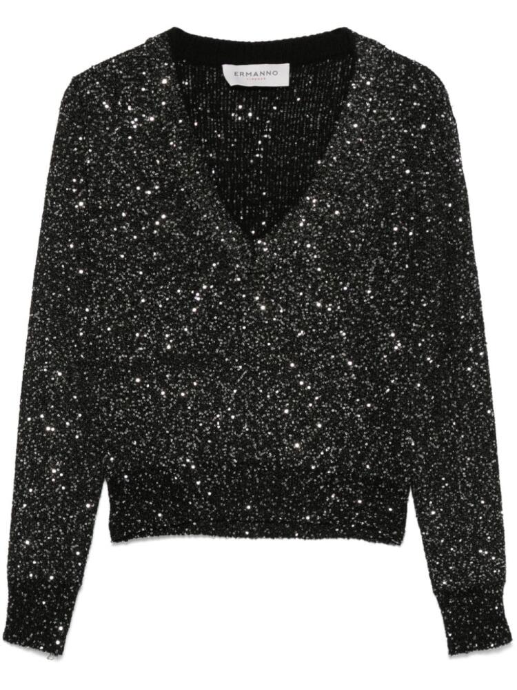 ERMANNO FIRENZE sequinned sweater - Black Cover