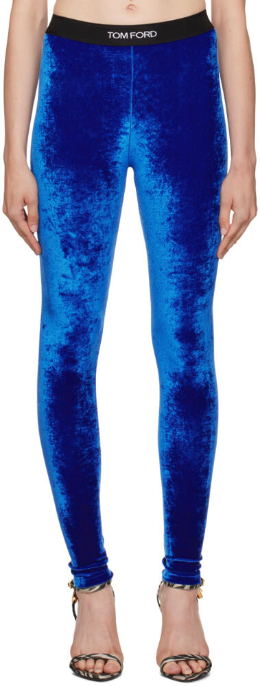 TOM FORD Blue Signature Leggings Cover