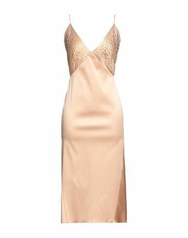 Ermanno Scervino Woman Midi dress Blush Silk, Elastane, Brass Cover