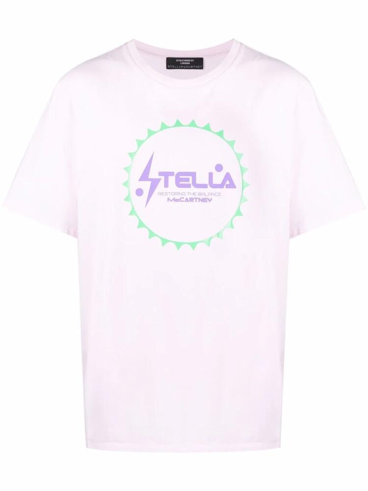 Stella McCartney logo-print T-shirt - Pink Cover