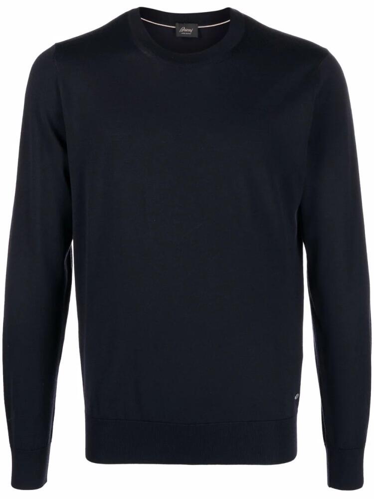 Brioni crew-neck wool jumper - Blue Cover