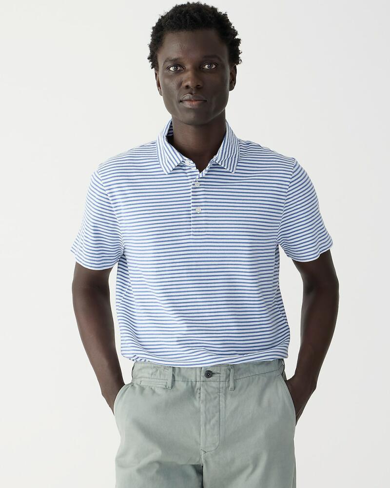 J.Crew Tall sueded cotton polo shirt in stripe Cover