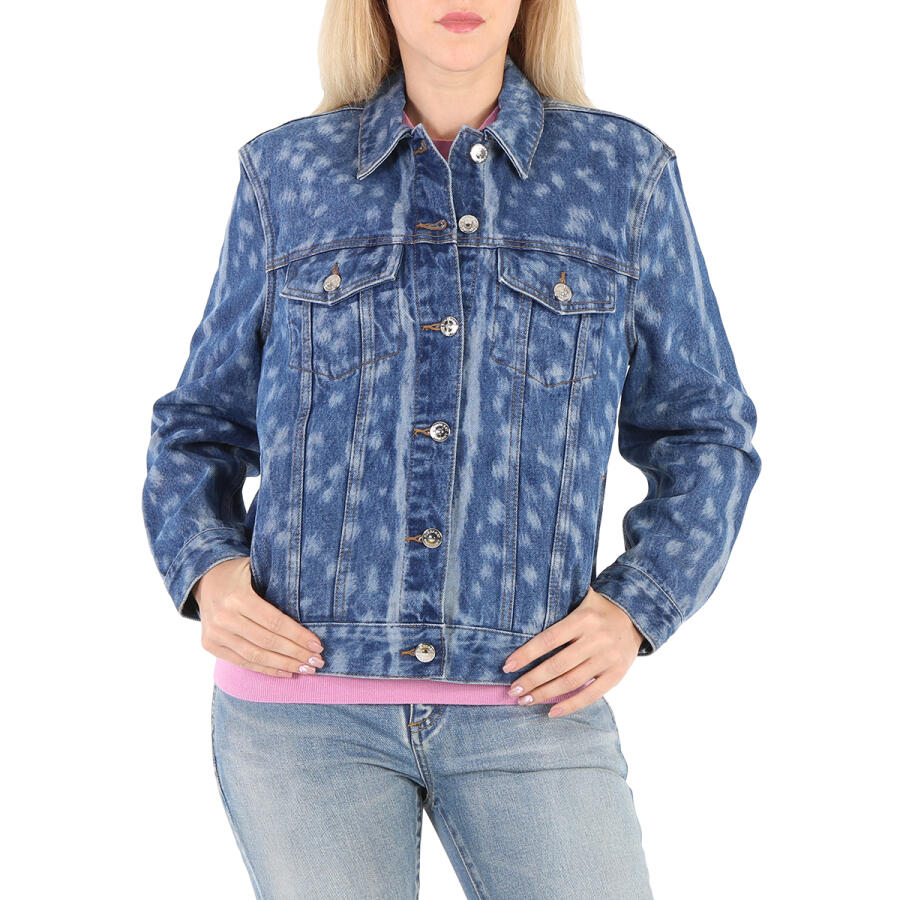 Burberry Mid Indigo Deer Print Denim Jacket Cover