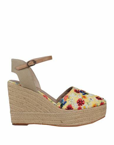 Coral Blue Woman Espadrilles Yellow Textile fibers Cover