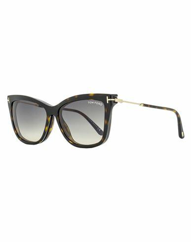 Tom Ford Tom Ford Magnetic Clip-on Tf5824b Eyeglasses Woman Eyeglass frame Brown Acetate, Metal Cover