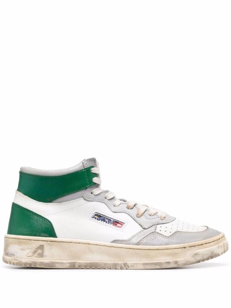 Autry distressed-effect high-top sneakers - White Cover