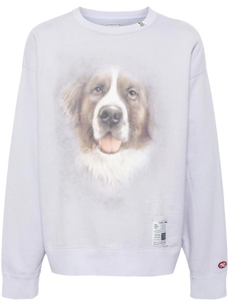 Maison MIHARA YASUHIRO dog-print cotton sweatshirt - Purple Cover