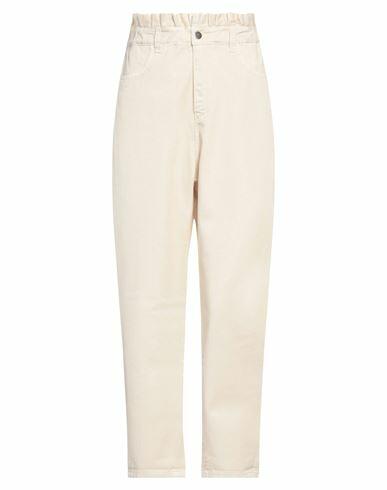 Katia Giannini Woman Pants Ivory Cotton, Elastane Cover