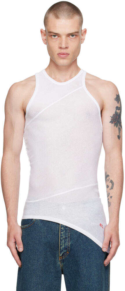 Eckhaus Latta White Spiral Tank Top Cover