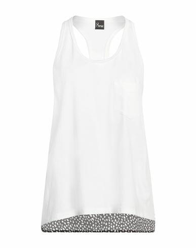 8pm Woman Tank top White Cotton, Viscose Cover