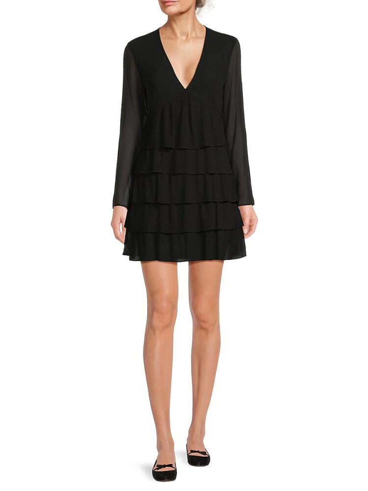 The Kooples Women's Tiered Mini Dress - Black Cover