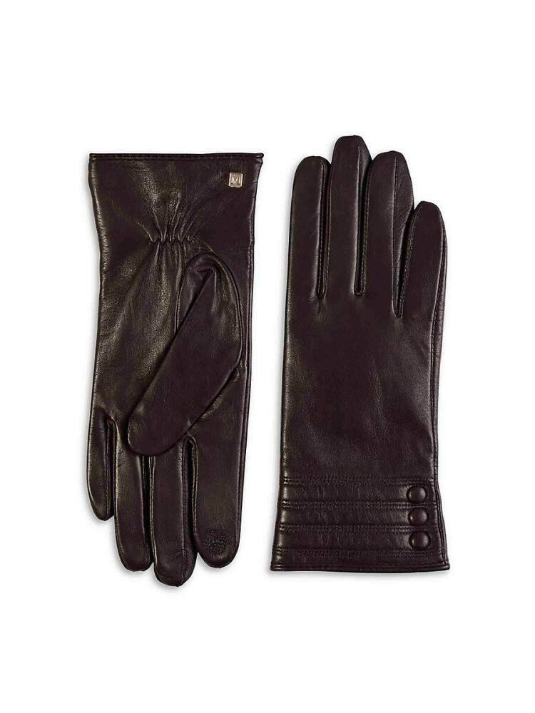 Bruno Magli Women's Leather Tech Gloves - Brown Cover