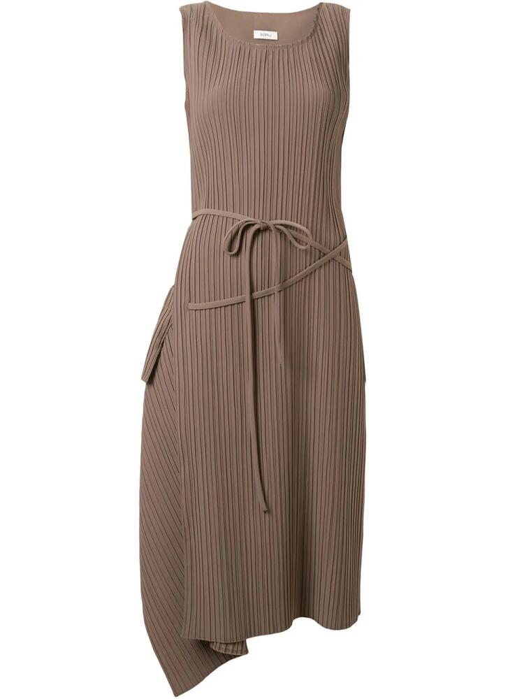 Goen.J asymmetric drape shift dress - Brown Cover