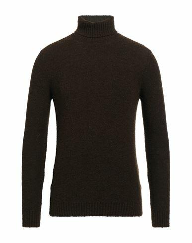 Daniele Alessandrini Man Turtleneck Dark brown Wool, Acrylic, Polyamide Cover