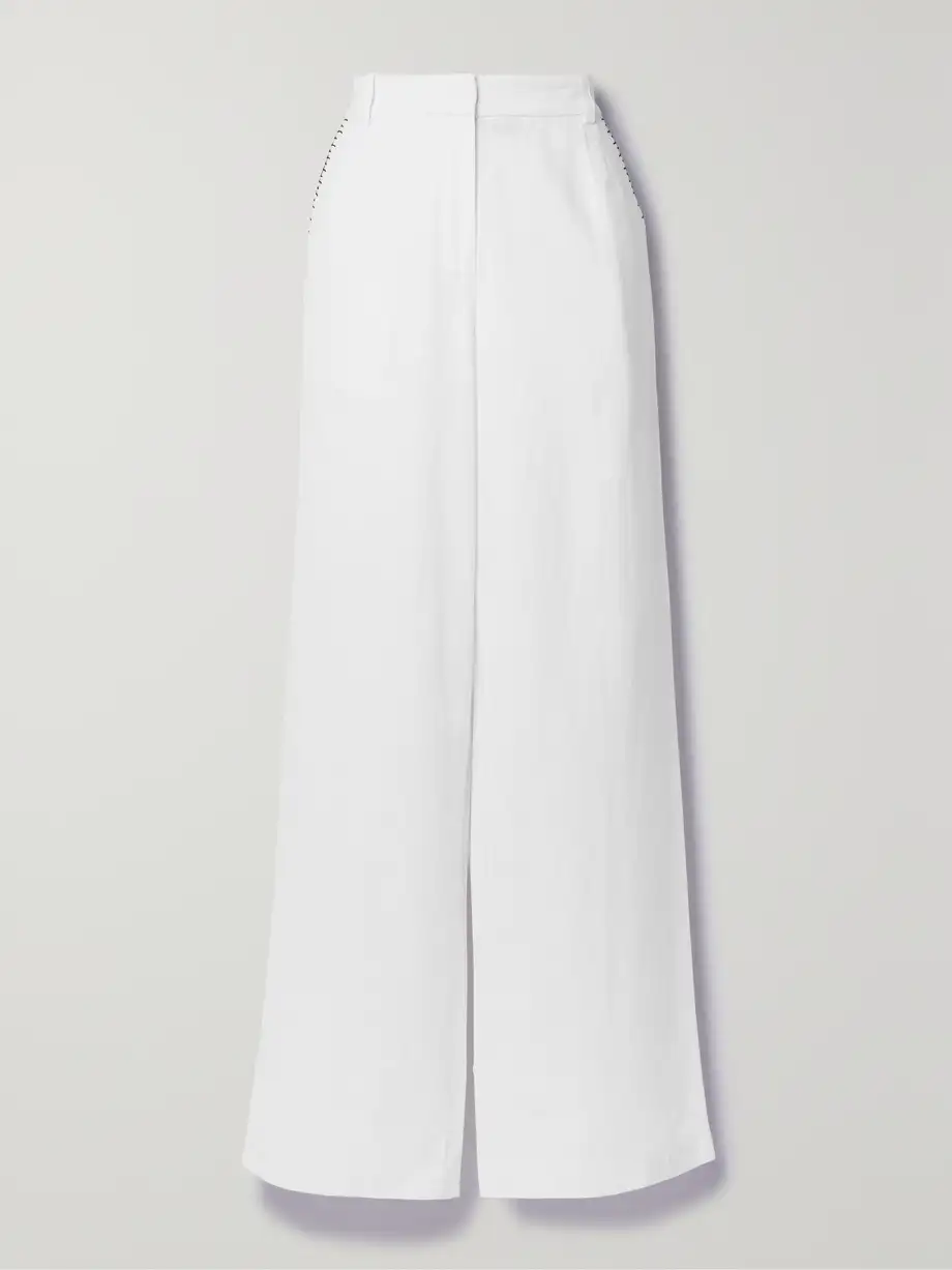 Marysia - Wegner Linen-voile Straight-leg Pants - White Cover