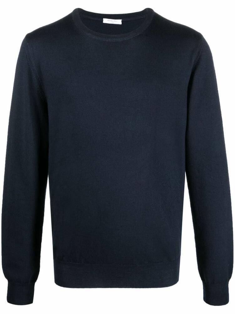 Boglioli crew-neck virgin wool jumper - Blue Cover