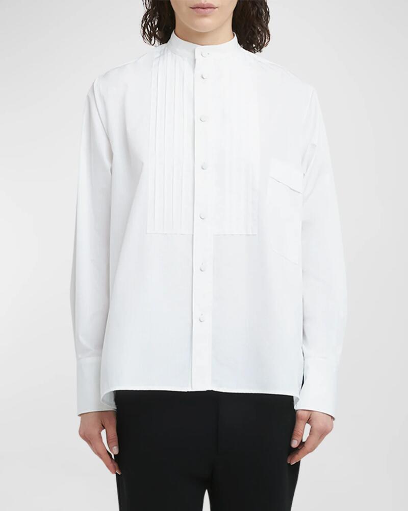 Plan C Bib-Front Button-Down Shirt Cover