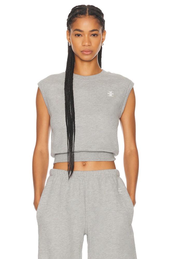 Eterne Sleeveless Crewneck Top in Grey Cover