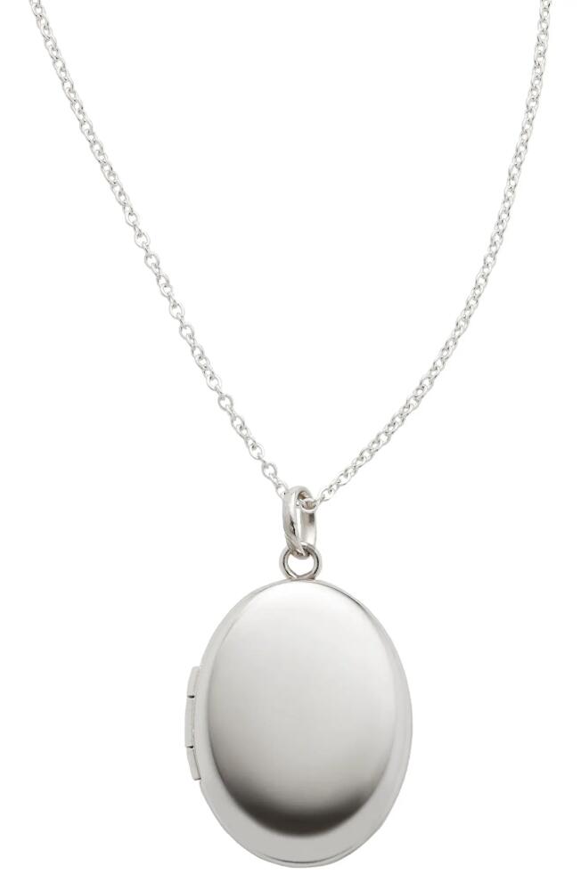 MADE BY MARY Oval Locket Necklace in Silver Cover