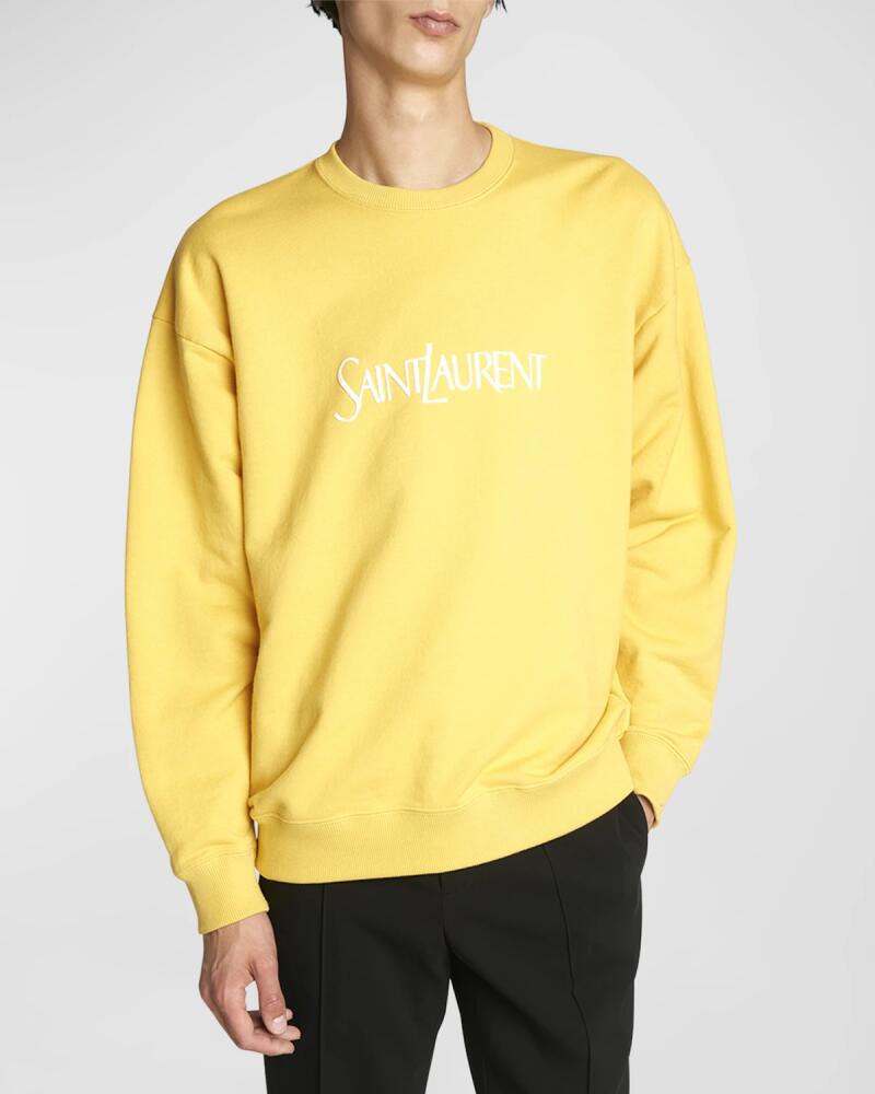 Saint Laurent Men's Embroidered Logo Sweatshirt Cover