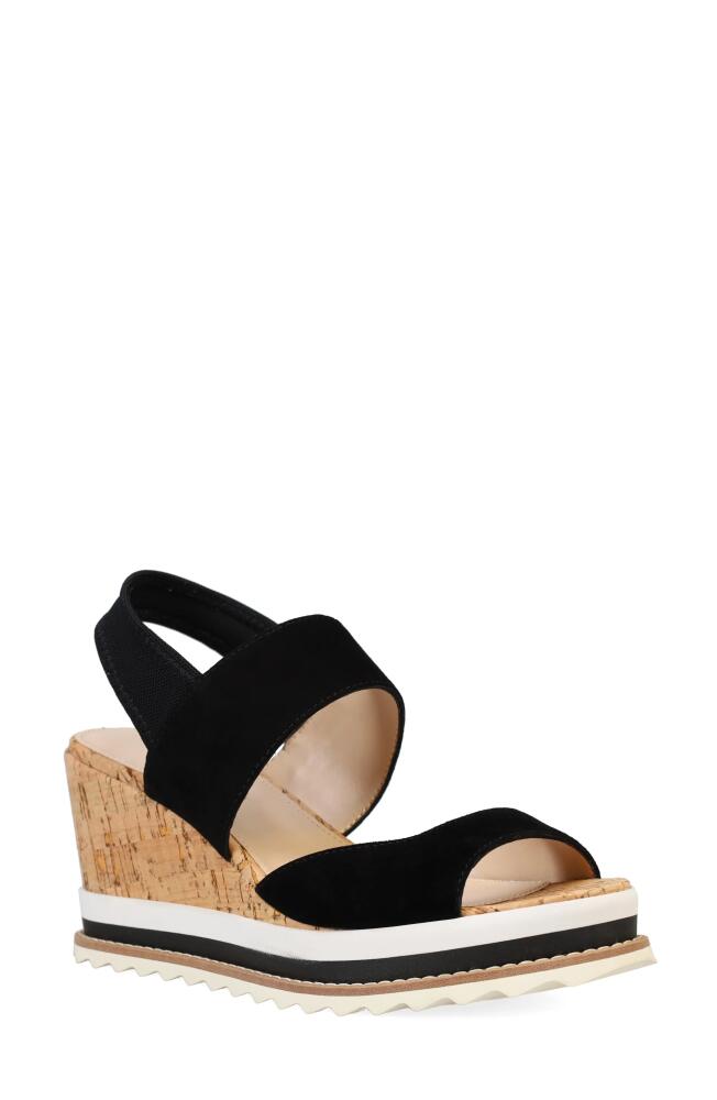 Pelle Moda Winta Platform Wedge Sandal in Black Cover