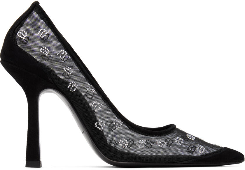 Alexander Wang Black Delphine 105 Crystal Heels Cover